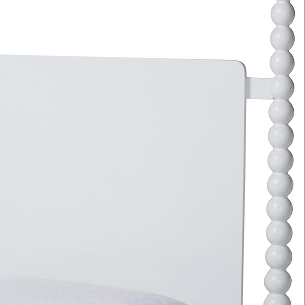 Baxton Studio Cherene Queen Bedroom Set Rubberwood Platform Bed with Nightstands Modern Suite