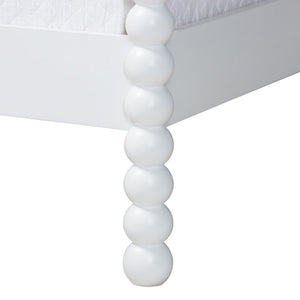Baxton Studio Cherene Queen Bedroom Set Rubberwood Platform Bed with Nightstands Modern Suite