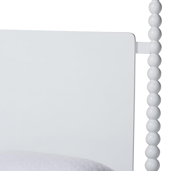 Baxton Studio Cherene Queen Bedroom Set Rubberwood Platform Bed with Nightstands Modern Suite