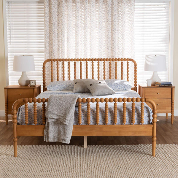 Baxton Studio Lucera 3-piece Bedroom Set, Oak Brown, King