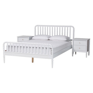 Baxton Studio Baxton Studio Lucera 3-piece Bedroom Set, White, King MG0110-4-White-King 3PC Bedroom Set