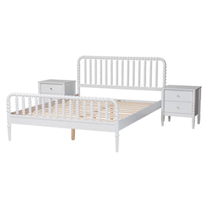 Baxton Studio Lucera 3-piece Bedroom Set, White, King