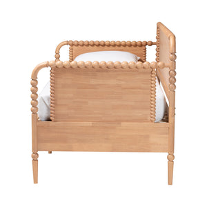 Baxton Studio Lucera Bobbin Spindle Daybed with 3 Storage Drawers in Rubberwood