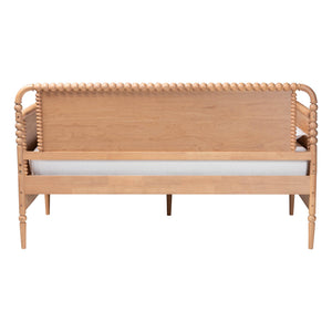 Baxton Studio Lucera Bobbin Spindle Daybed with 3 Storage Drawers in Rubberwood