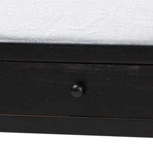 Baxton Studio Lucera Bobbin Spindle Daybed with 3 Storage Drawers in Rubberwood