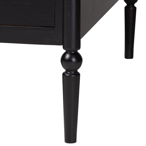Baxton Studio Lucera Bobbin Spindle Daybed with 3 Storage Drawers in Rubberwood