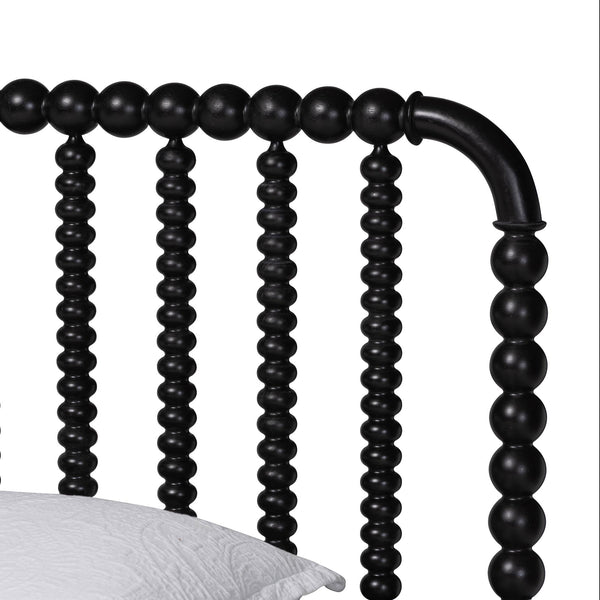 Baxton Studio Lucera Rubberwood Platform Bed Bobbin Spindle Frame with Six Storage Drawers