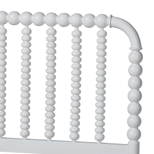Baxton Studio Lucera Rubberwood Platform Bed Bobbin Spindle Frame with Six Storage Drawers