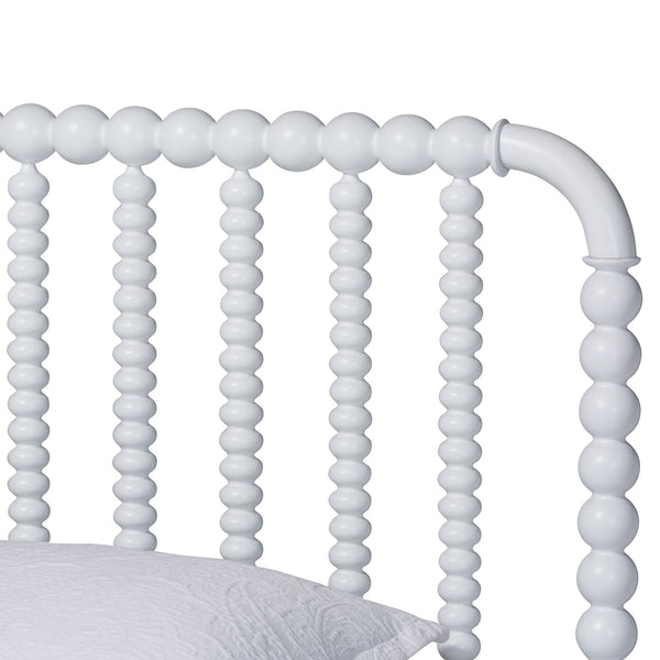 Baxton Studio Lucera Full Bedroom Set Spindle Bed Dresser Nightstands White