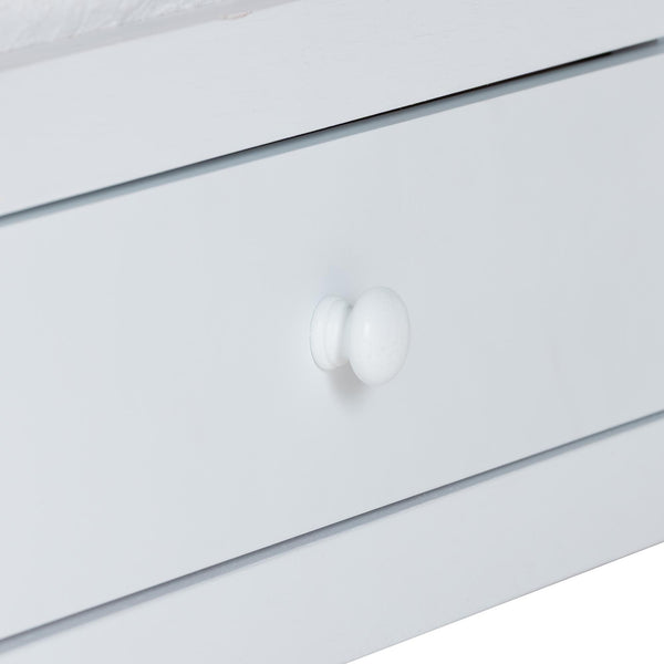 Baxton Studio Lucera Full Bedroom Set Spindle Bed Dresser Nightstands White