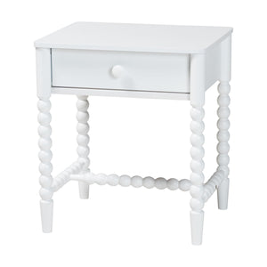 Baxton Studio Lucera Full Bedroom Set Spindle Accents Storage Platform White