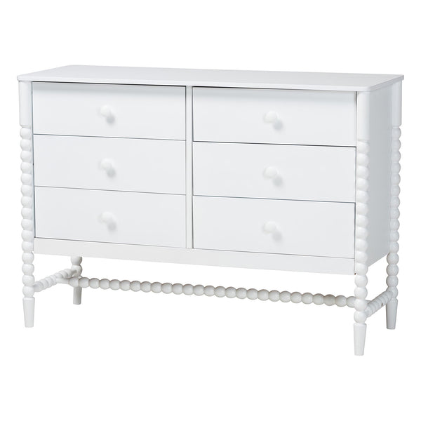 Baxton Studio Lucera Twin Platform Bed Set Rubberwood Spindle Farmhouse Storage
