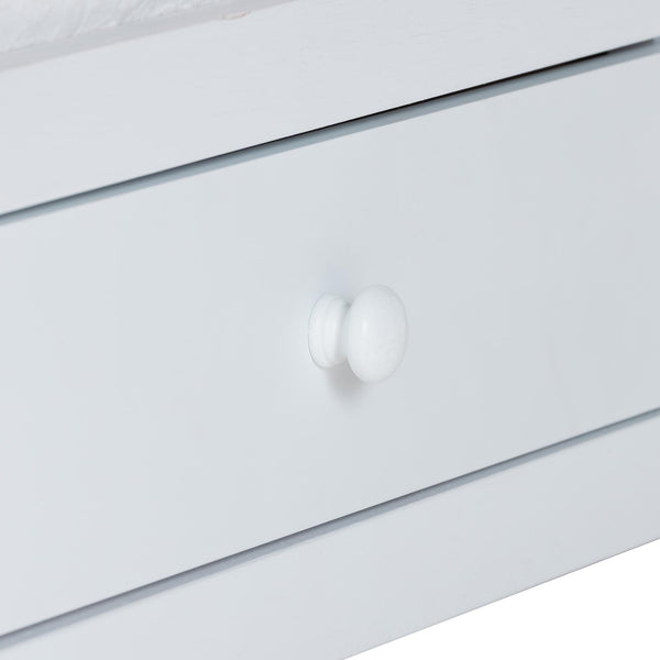 Baxton Studio Lucera Twin Bedroom Set Rubberwood Spindle Storage White 5 Piece