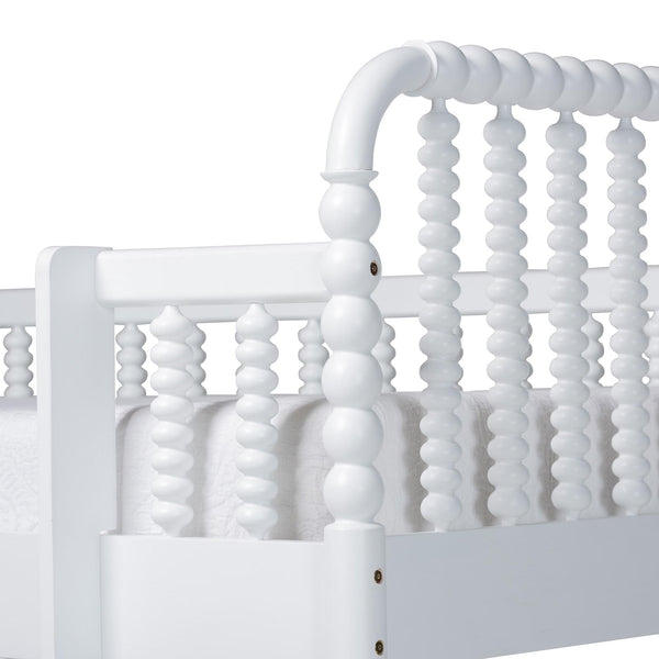Baxton Studio Lucera Rubberwood Spindle Bunk Bed with Ladder and Guard Rail for Kids