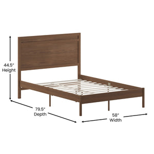 English Elm Kingston Full Size Solid Wood Platform Bed with Integrated Headboard for Modern Bedroom Style Brown In Stock. Usually ships in 24 - 48 business hours MG09003FB-F-BRN-GG