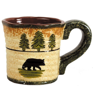 Hiend Accents Rustic Bear Mug Set - Hand-painted Ceramic Mugs For Cozy Gatherings And Cabin-inspired Decor Multi Color Material, Constructed From Durable Ceramic Mg1810