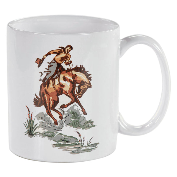 Hiend Accents Ranch Life Bronco Mugs Set - Rustic Ceramic Drinkware For Coffee, Tea, And Wild West Charm Duffle Bag Ceramic Mg2138-df-bc