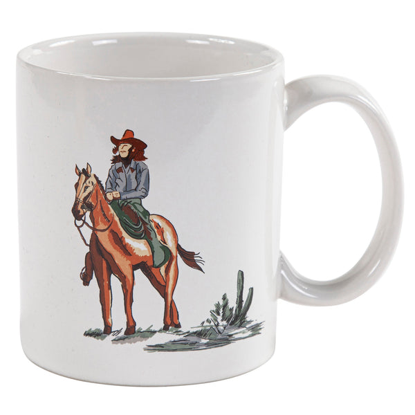 Hiend Accents Ranch Life Cowgirl Mug Set - Celebrate Western Spirit With 4 Durable Ceramic Mugs For Every Sip Duffle Bag Ceramic Mg2138-df-cg