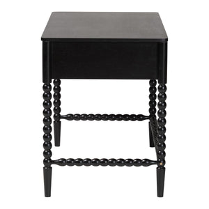 Baxton Studio Lucera Rubberwood Writing Desk with Bobbin Spindles and Three Drawers for Home Office