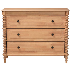 Baxton Studio Neviah Rubberwood 3-drawer Chest Farmhouse Bedroom Storage