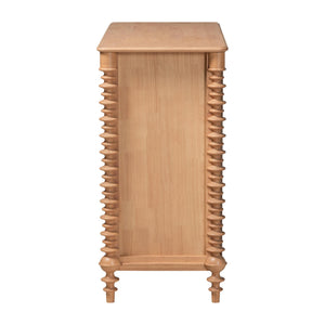Baxton Studio Neviah Rubberwood 3-drawer Chest Farmhouse Bedroom Storage