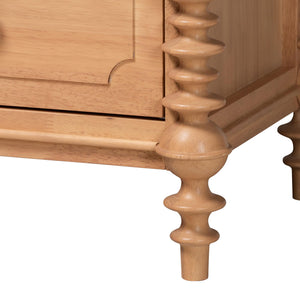 Baxton Studio Neviah Rubberwood 3-drawer Chest Farmhouse Bedroom Storage