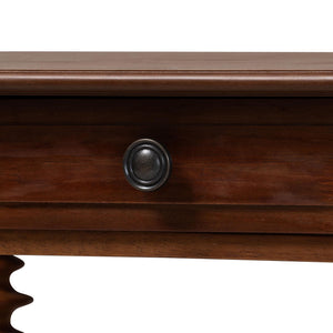 Baxton Studio Neviah Rubberwood Farmhouse Nightstand with Spindle Legs Open Shelf