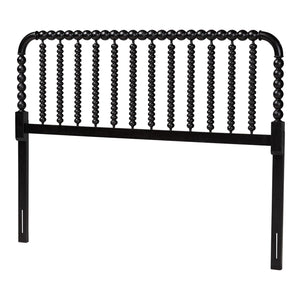 Baxton Studio Finley Solid Rubberwood Bobbin Spindle Headboard for Cottage Farmhouse Bedroom