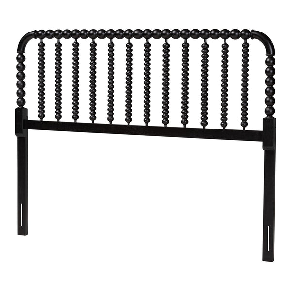 Baxton Studio Finley Solid Rubberwood Bobbin Spindle Headboard for Cottage Farmhouse Bedroom