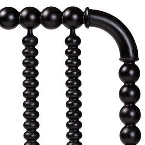 Baxton Studio Baxton Studio Finley Solid Wood Bobbin Spindle Headboard Cottage Farmhouse Bedroom Accent MG9820-Black-Twin-Headboard