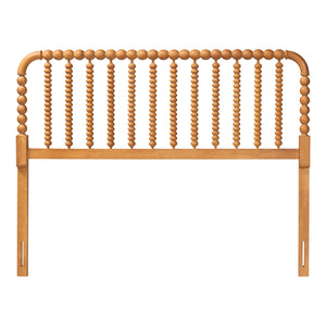 Baxton Studio Finley Solid Rubberwood Bobbin Spindle Headboard for Cottage Farmhouse Bedroom