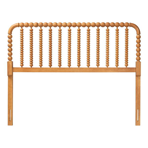 Baxton Studio Finley Solid Rubberwood Bobbin Spindle Headboard for Cottage Farmhouse Bedroom