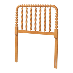 Baxton Studio Baxton Studio Finley Solid Wood Bobbin Spindle Headboard for Farmhouse Twin Bedroom MG9820-NT Oak-Twin-Headboard