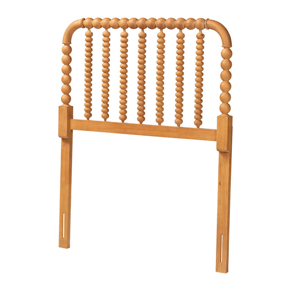 Baxton Studio Baxton Studio Finley Solid Wood Bobbin Spindle Headboard for Farmhouse Twin Bedroom MG9820-NT Oak-Twin-Headboard