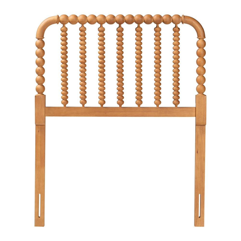 Baxton Studio Baxton Studio Finley Solid Wood Bobbin Spindle Headboard for Farmhouse Twin Bedroom MG9820-NT Oak-Twin-Headboard