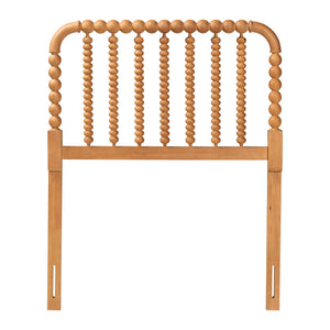 Baxton Studio Baxton Studio Finley Solid Wood Bobbin Spindle Headboard for Farmhouse Twin Bedroom MG9820-NT Oak-Twin-Headboard
