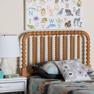 Baxton Studio Baxton Studio Finley Solid Wood Bobbin Spindle Headboard for Farmhouse Twin Bedroom MG9820-NT Oak-Twin-Headboard