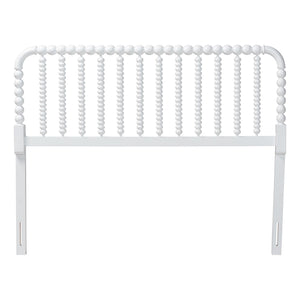 Baxton Studio Finley Solid Rubberwood Bobbin Spindle Headboard for Cottage Farmhouse Bedroom