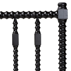 Baxton Studio Baxton Studio Juliette Solid Wood Spindle Headboard Cottage Farmhouse Twin Bedroom Piece MG9821-Black-Twin-Headboard