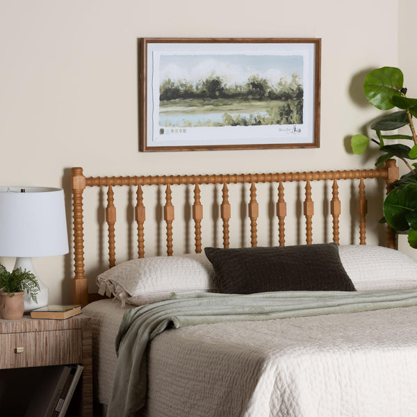 Baxton Studio Baxton Studio Juliette Solid Wood Spindle Headboard Cottage Farmhouse Bedroom Accent MG9821-NT Oak-Full-Headboard