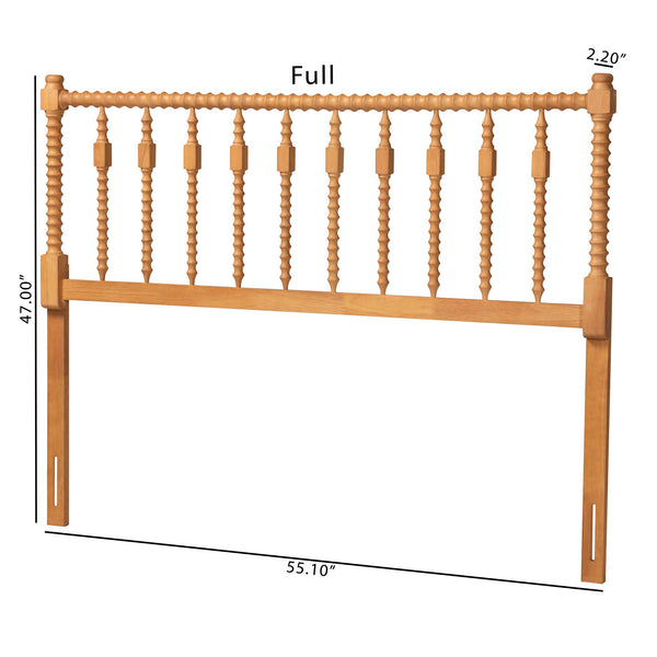 Baxton Studio Baxton Studio Juliette Solid Wood Spindle Headboard Cottage Farmhouse Bedroom Accent MG9821-NT Oak-Full-Headboard