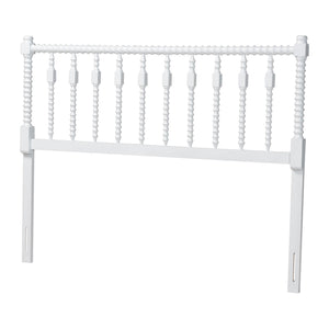 Baxton Studio Baxton Studio Juliette Solid Wood Spindle Headboard Cottage Farmhouse Bedroom Accent MG9821-White-Full-Headboard