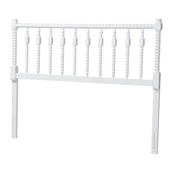 Baxton Studio Baxton Studio Juliette Solid Wood Spindle Headboard Cottage Farmhouse Bedroom Accent MG9821-White-Full-Headboard