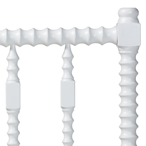 Baxton Studio Baxton Studio Juliette Solid Wood Spindle Headboard Cottage Farmhouse Bedroom Accent MG9821-White-Full-Headboard