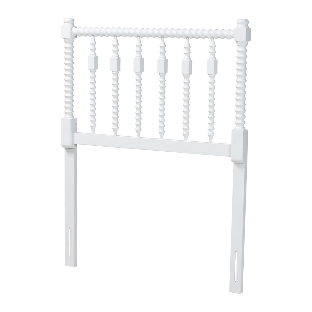 Baxton Studio Baxton Studio Juliette Solid Wood Spindle Headboard for Cottage Farmhouse Twin Bedroom MG9821-White-Twin-Headboard