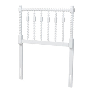 Baxton Studio Baxton Studio Juliette Solid Wood Spindle Headboard for Cottage Farmhouse Twin Bedroom MG9821-White-Twin-Headboard