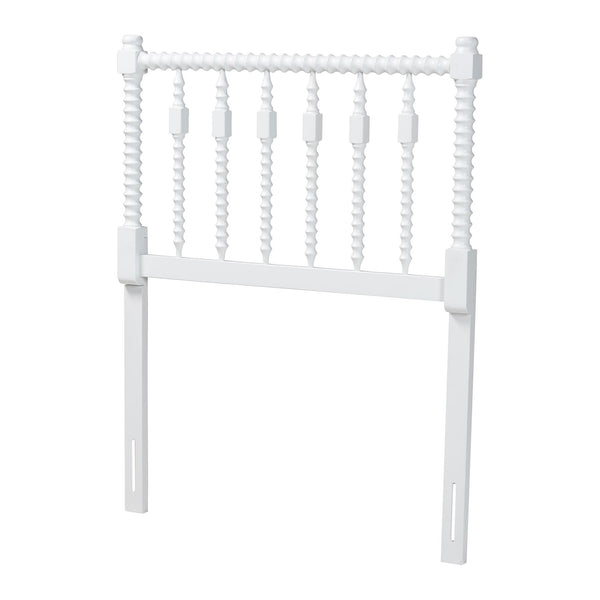 Baxton Studio Baxton Studio Juliette Solid Wood Spindle Headboard for Cottage Farmhouse Twin Bedroom MG9821-White-Twin-Headboard