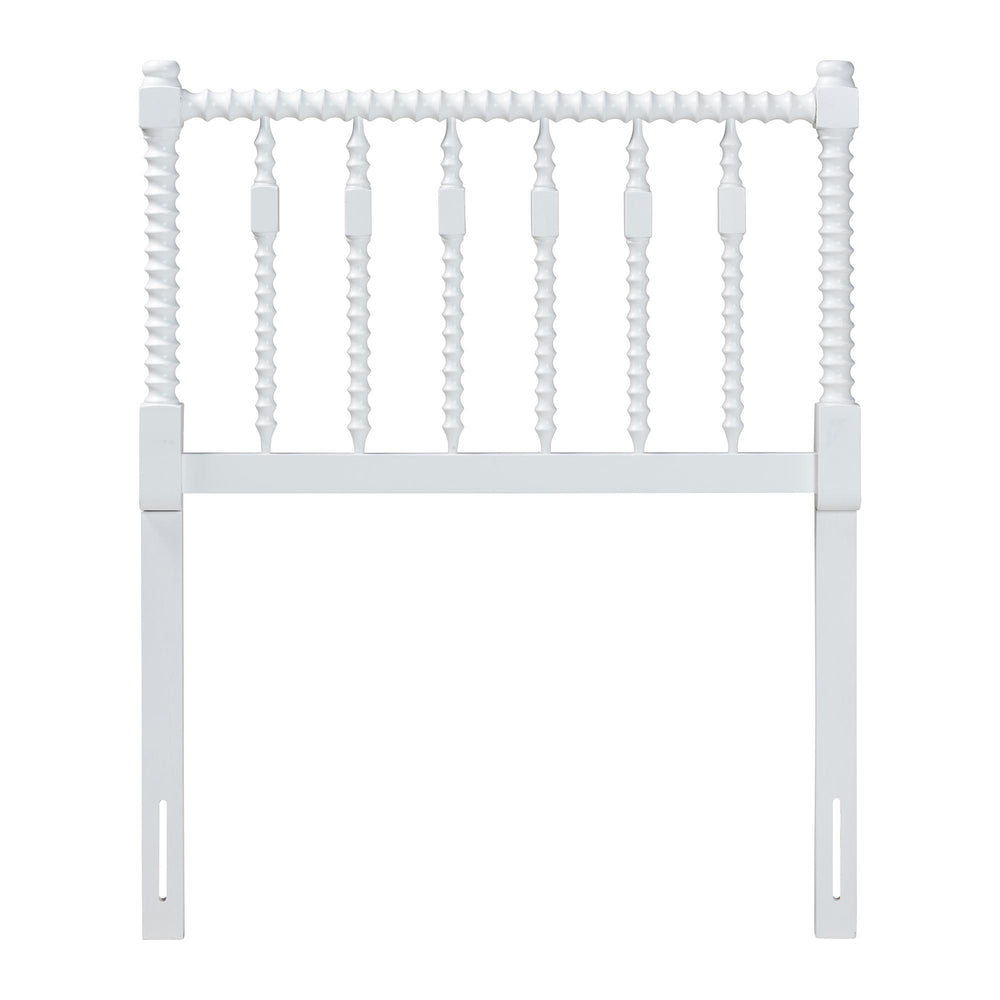 Baxton Studio Baxton Studio Juliette Solid Wood Spindle Headboard for Cottage Farmhouse Twin Bedroom MG9821-White-Twin-Headboard