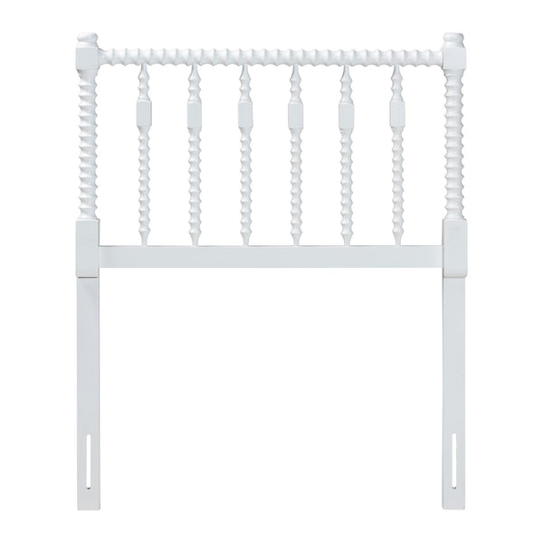 Baxton Studio Baxton Studio Juliette Solid Wood Spindle Headboard for Cottage Farmhouse Twin Bedroom MG9821-White-Twin-Headboard