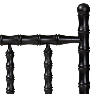 Baxton Studio Edaline Rubberwood Spindle Queen Headboard Tropical Boho Bedroom Accent